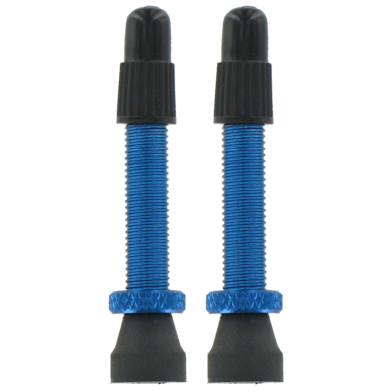 2 alloy Presta valves - 35mm blue