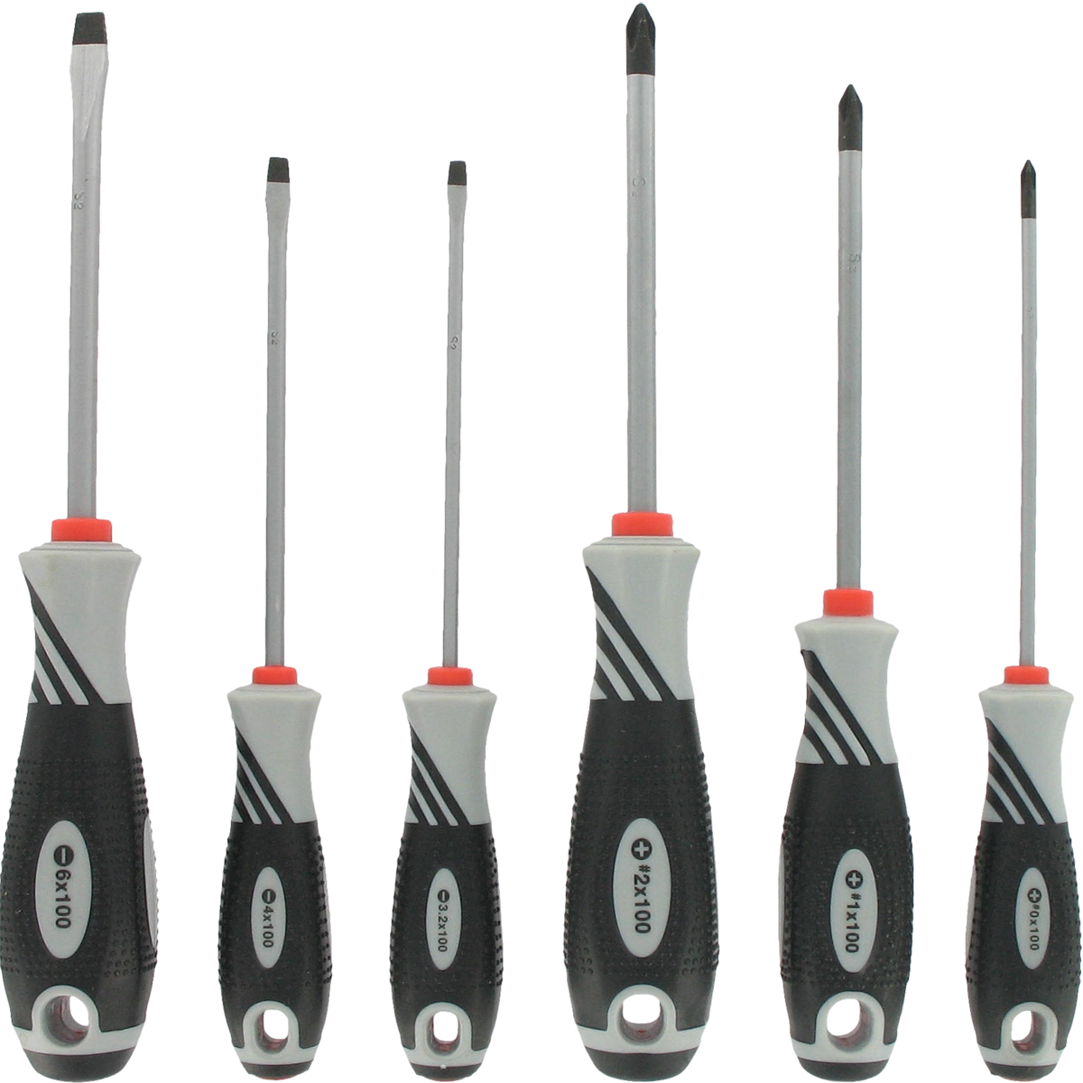 Set of 6 professional screwdrivers