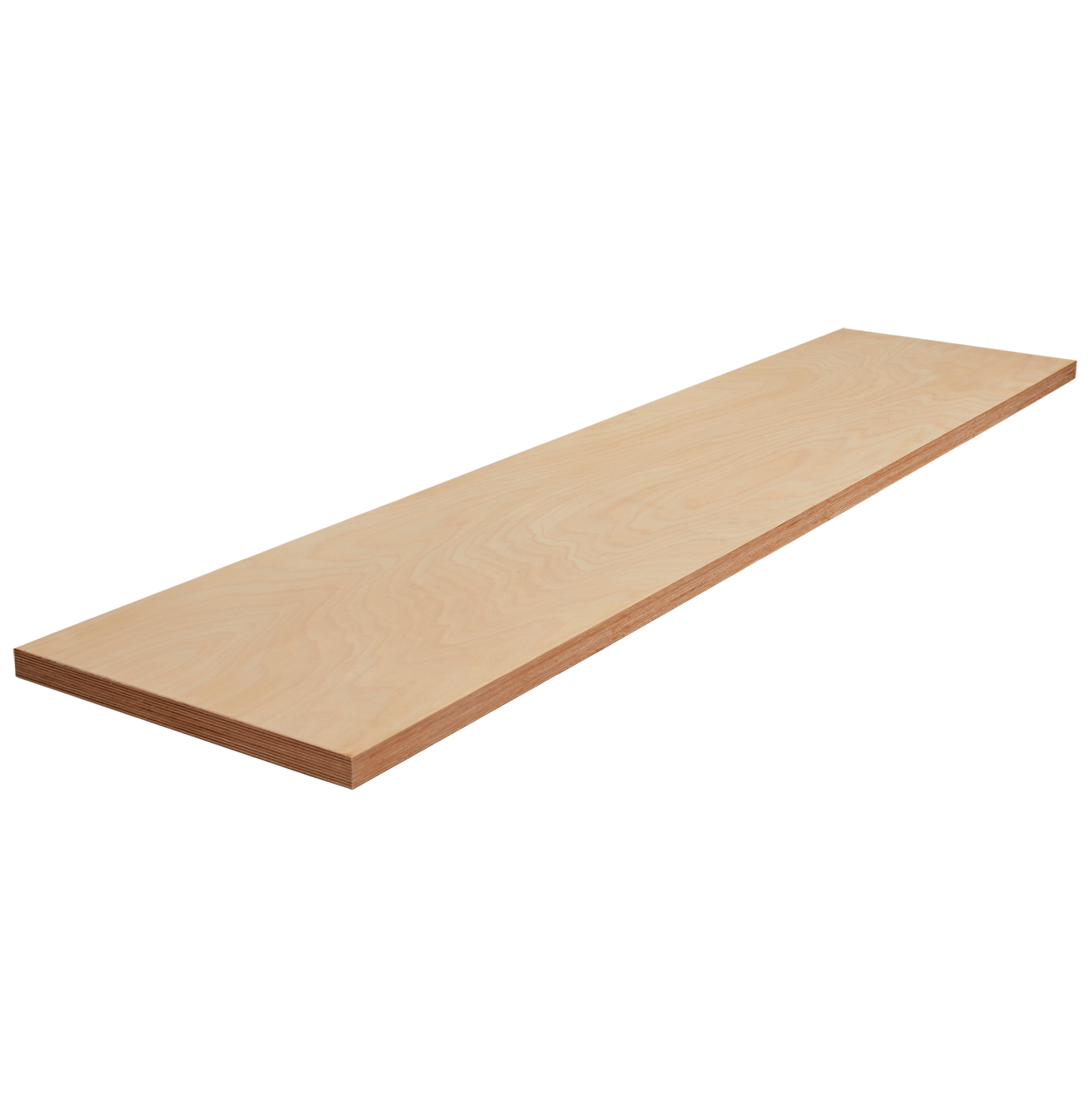 Beech plywood bench top for 3 units - length 204cm