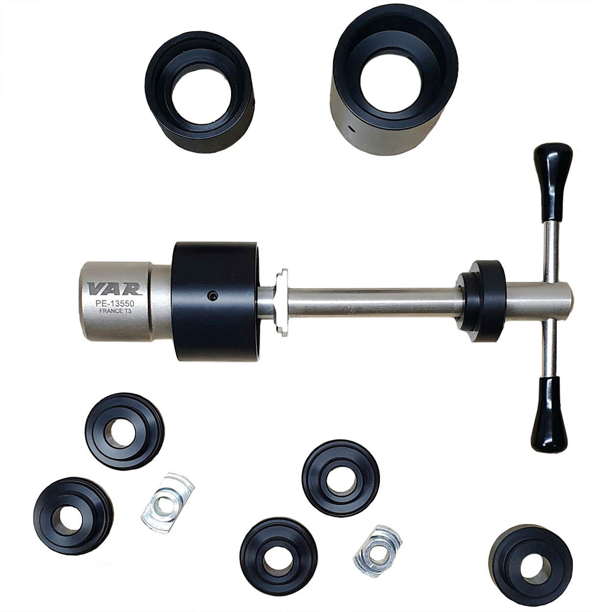 Bearing press and extractor for pressed bottom brackets