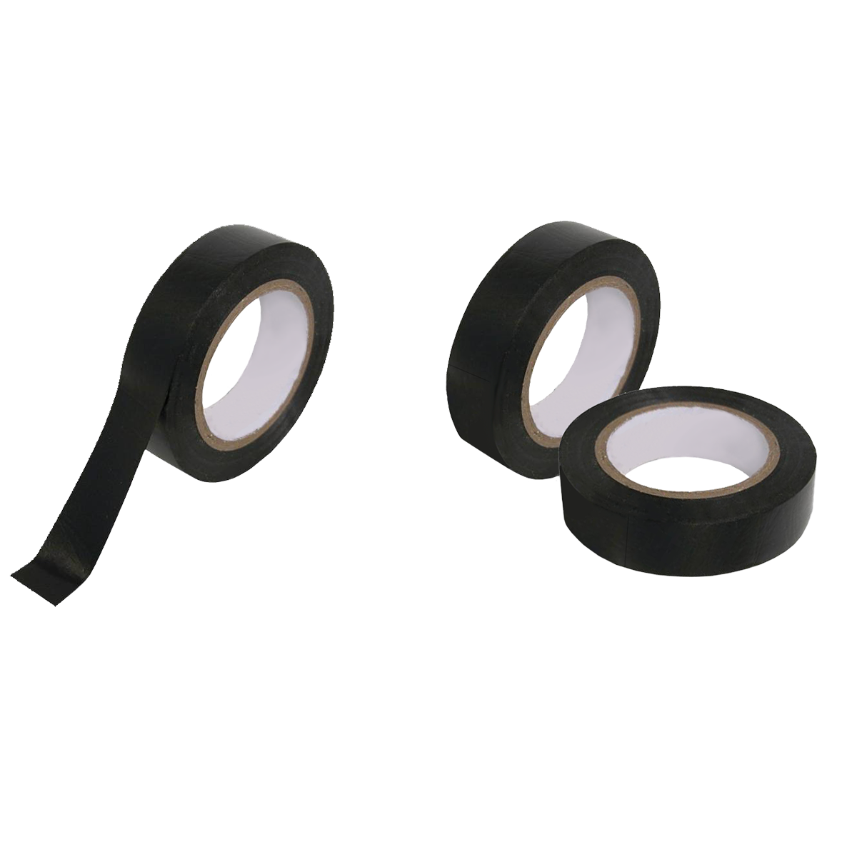 Set of 3 black self adhesive tape - 15mm x 20m